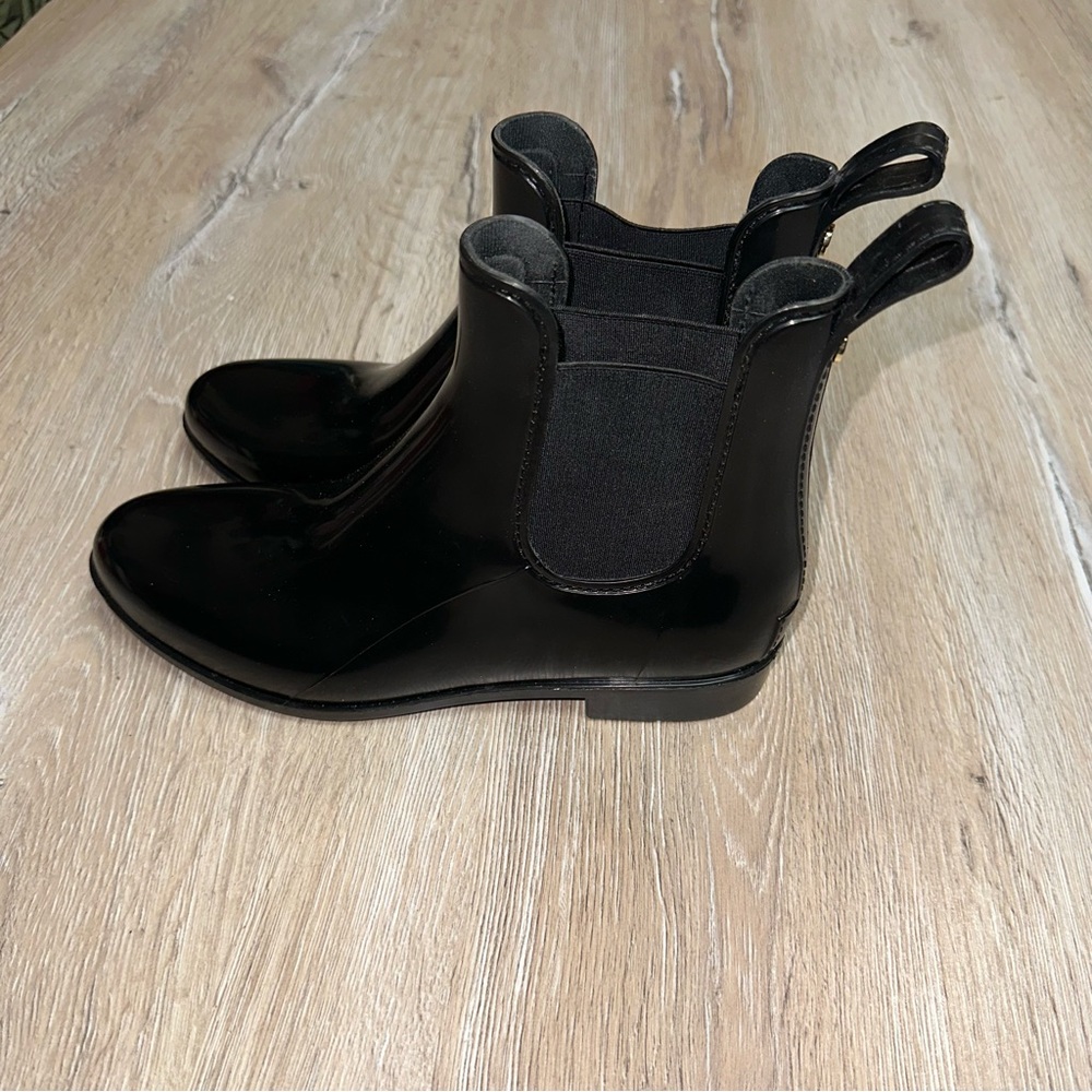 Sam Edelman Women's Waterproof Tinsley Rain Ankle Boots Glossy Rubber US 10M 40 - Picture 3 of 12